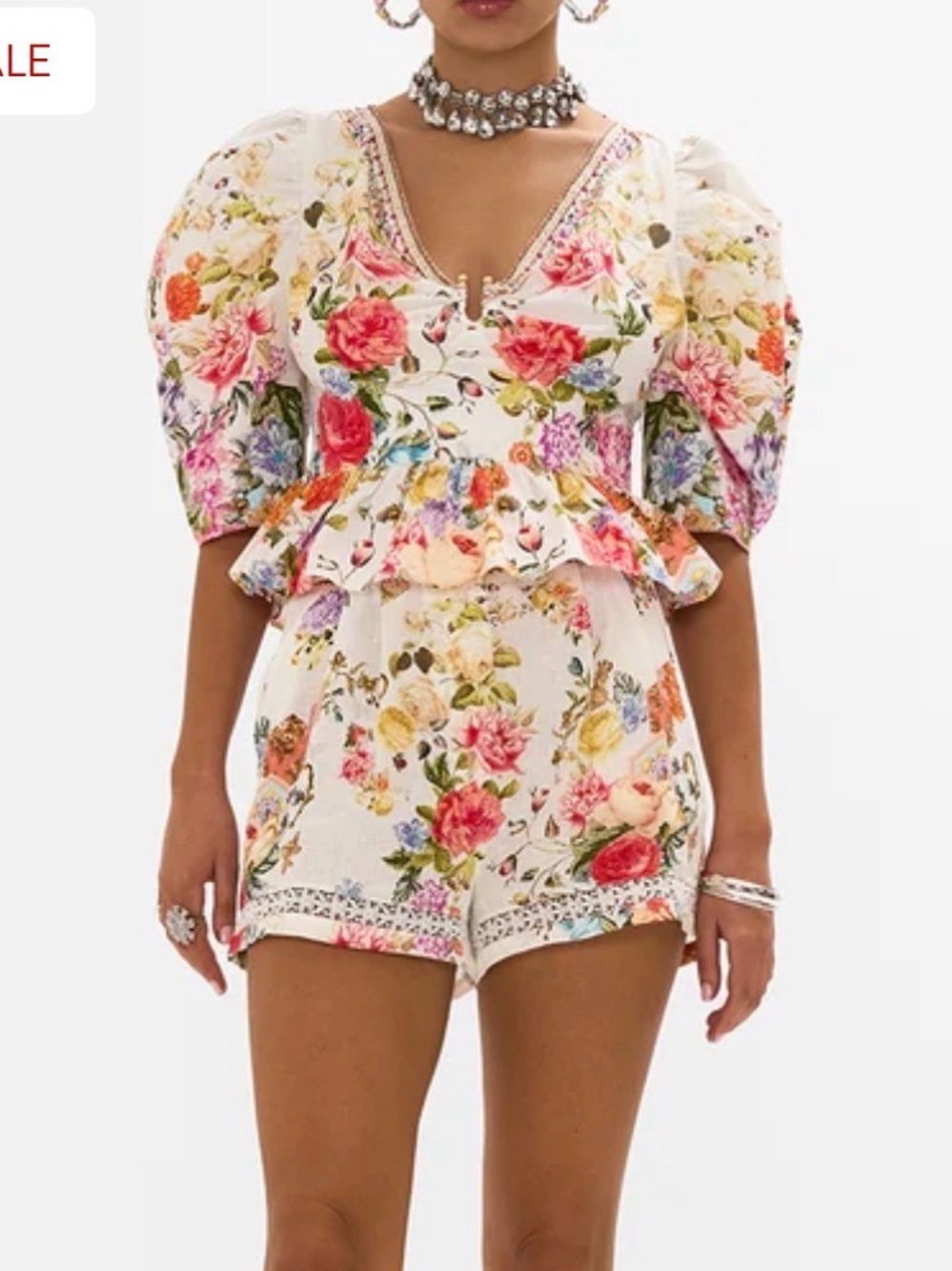 Camilla White Floral Set